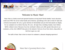 Tablet Screenshot of musicmaninc.com